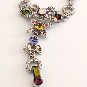 Colorful necklace and earrings set